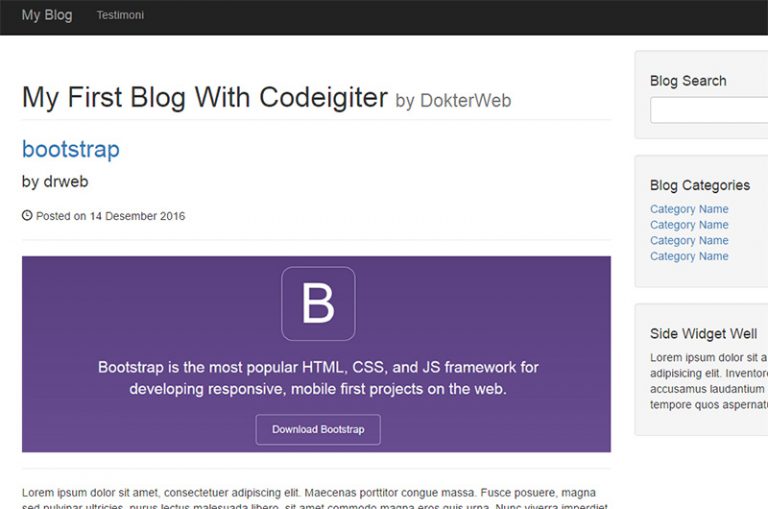 Source Code Blog dengan Codeigniter - Jasa Pembuatan Website dan ...